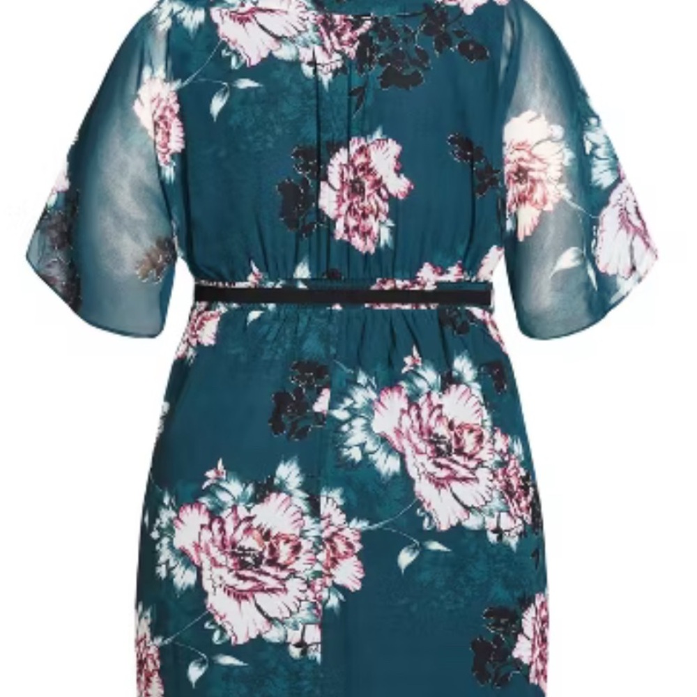Women's Plus Size Jade Blossom Dress - jade | CITY CHIC Size 18 (MSRP $109) NWT - Picture 4 of 6